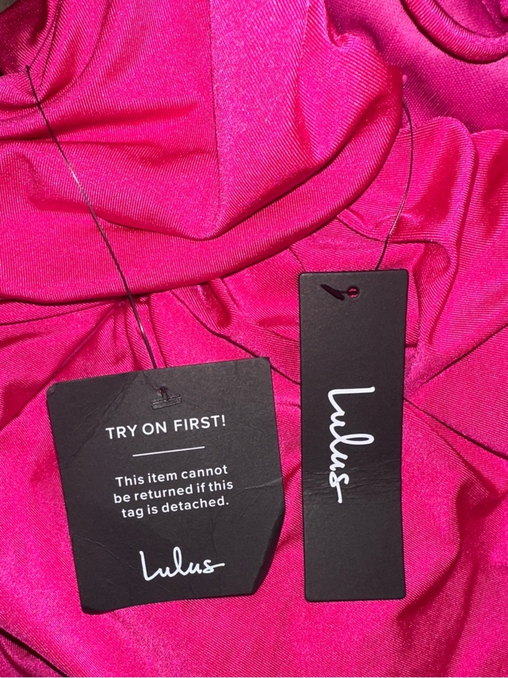 Divine Desires Hot Pink Satin Lace-Up Mermaid Maxi Dress | Size Small | NWT - Picture 6 of 12